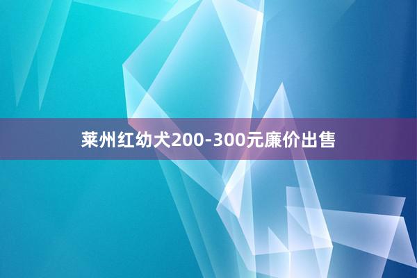 莱州红幼犬200-300元廉价出售